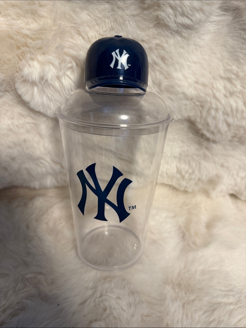 New York Yankees Stadium Plastic Tumbler-Navy Logo & Removable Baseball Hat